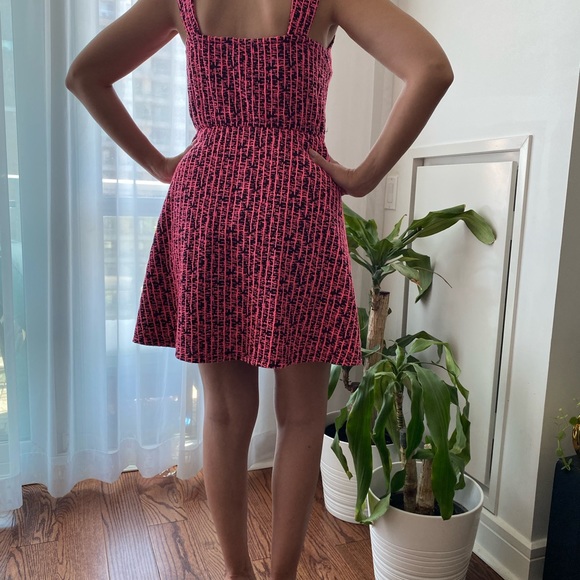 Radiant Mini Pink Dress With Shoulder Straps - Picture 6 of 8